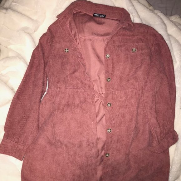 SHEIN - Dusty Pink, Corduroy Jacket/Dress - Picture 2 of 4